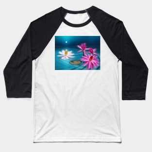 Water Lilies Baseball T-Shirt